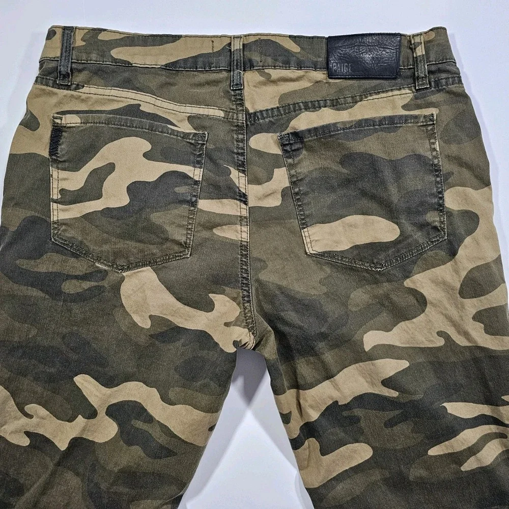 Mens Paige Normandie‎ size 32 Green Camo Slim Straight Stretch Pants
